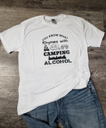 Load image into Gallery viewer, What Rhymes With Camping T-shirt
